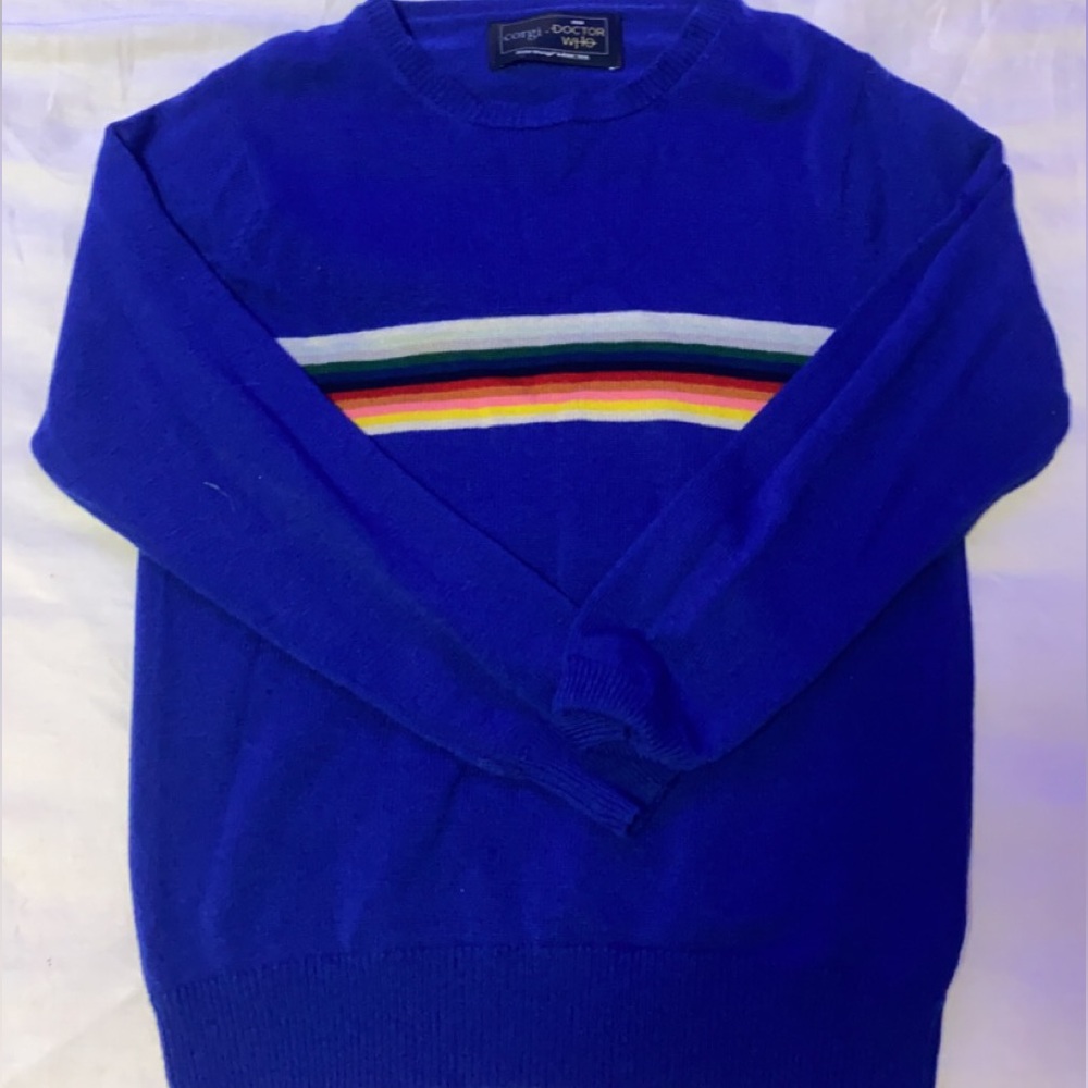 Corgi x Doctor Who Striped Cashmere and Cotton Jumper